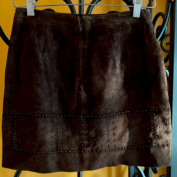 BCBG MAX AZRIA Suede Mini Skirt - Picture 4 of 7